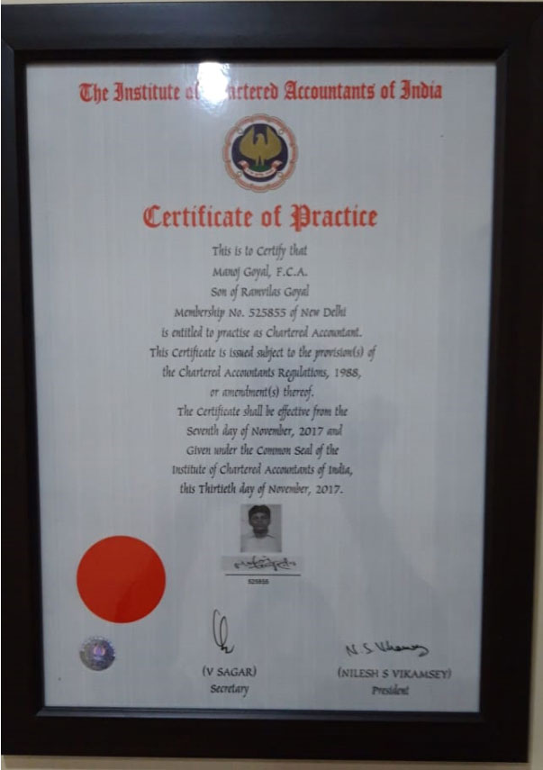 certificate of legal practice